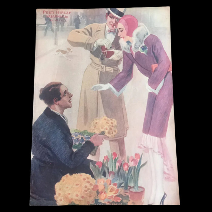 1931 Vintage Ephemera Art Prints Roaring Twenties Jazz Celebration A Pesti Hirlap Newspaper