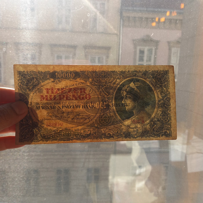 1946 Hungary Banknote 10,000 Milpengo 10 Billion Pengo Collectible Bill Europe AU