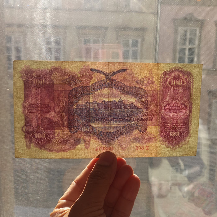 1930 Hungary Banknote 100 Pengo King Matthias I Pre-WWII Currency Money Bill XF