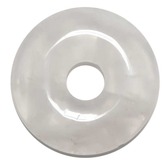 Rose Quartz Gemstone Donut Pink Pendant