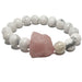rose quartz howlite bracelet