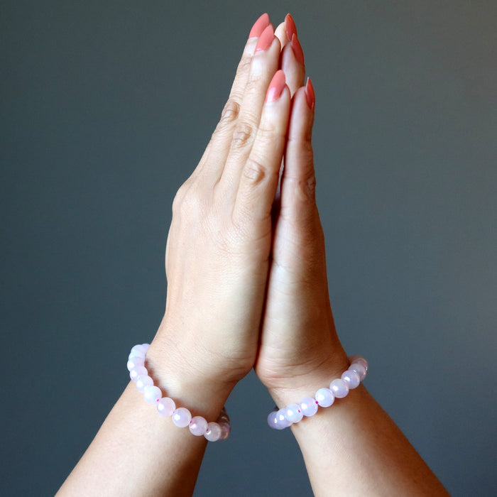 Rose Quartz Bracelet Pink Angel Aura Sweetheart