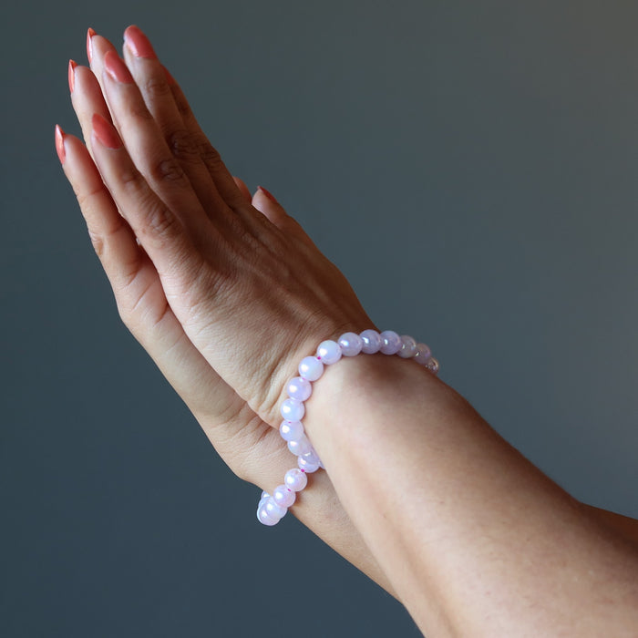 Rose Quartz Bracelet Pink Angel Aura Sweetheart