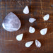 rose quartz teardrop cabochons
