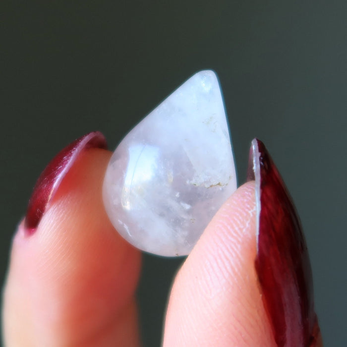 rose quartz teardrop cabochon