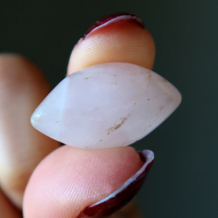 Rose Quartz Cabochon Bundle of 21 Pear Round Marquise Pink Grid Stones
