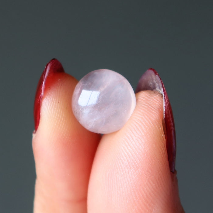 Rose Quartz Cabochon Bundle of 21 Pear Round Marquise Pink Grid Stones