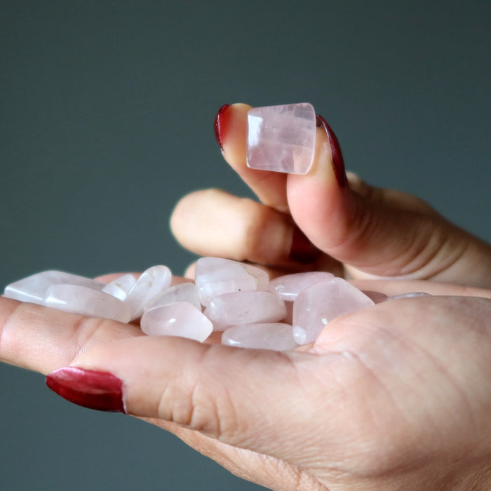 rose quartz cabochons