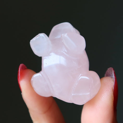 rose quartz frog