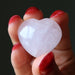 pink rose quartz crystal heart
