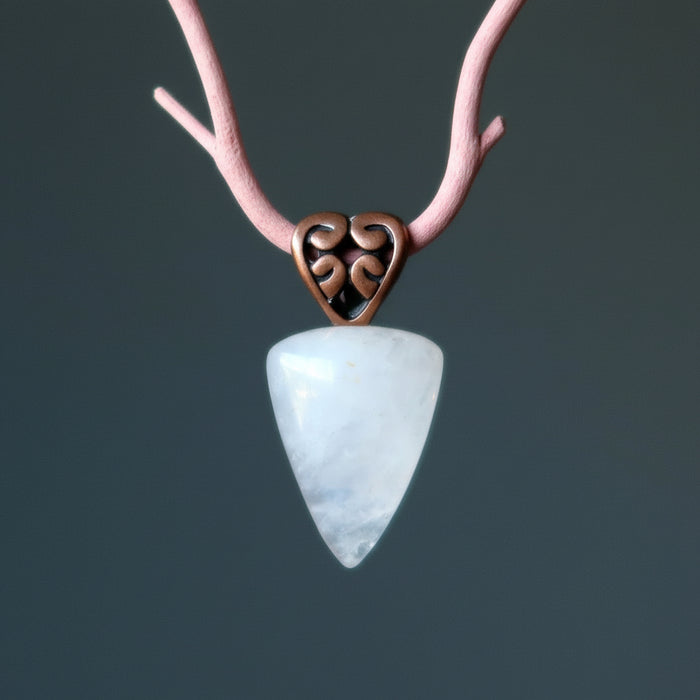 rose quartz heart pendant