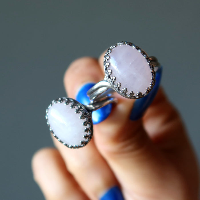 rose quartz rings