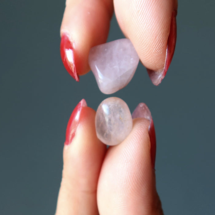 rose quartz tumbled stones