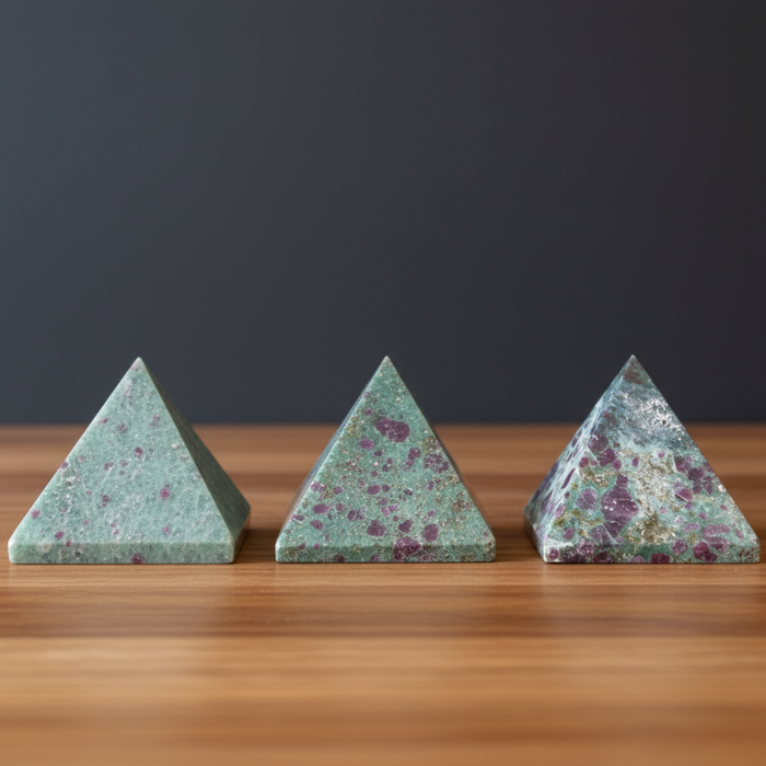 Ruby Fuchsite Pyramid Step Up Love Crystal
