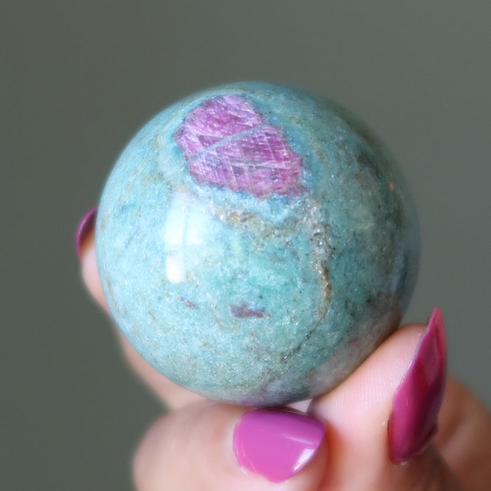 ruby fuchsite sphere