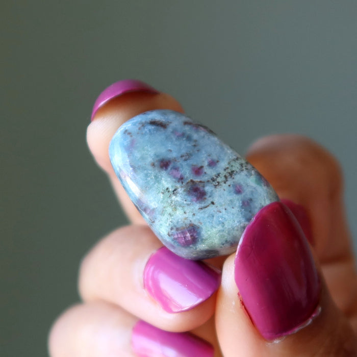 ruby kyanite tumbled stone