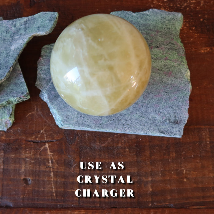 Ruby Zoisite Charger Love Money Energy Stone Slab