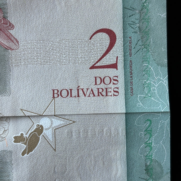 Consecutive Banknote Lot Venezuela 2 Bolivares Pair Josefa Camejo UV Verified