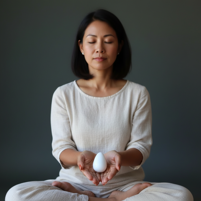 Scolecite Egg Celestial Healing White Silk Angel