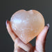 orange selenite heart