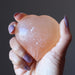 orange selenite heart