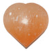 orange selenite heart