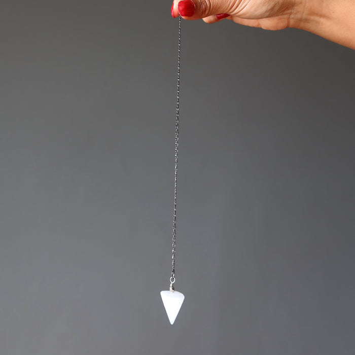 white selenite pendulum