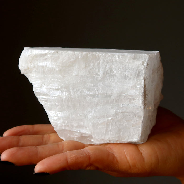True White Selenite Chunk