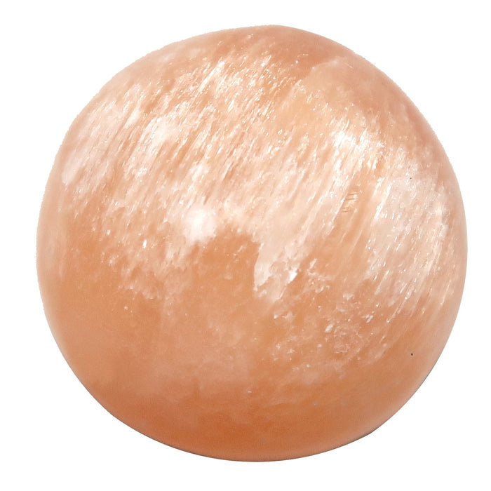 orange selenite sphere