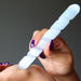 white selenite twisted massage wand