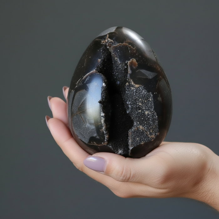 Septarian Egg Mighty Dragon Stone Druzy Geode