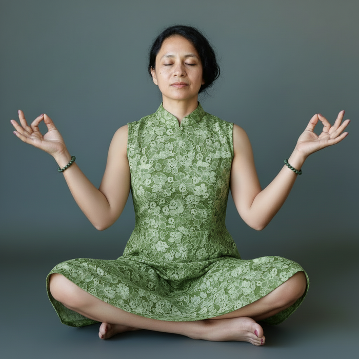 Serpentine Bracelet Dark Green Stone Enlightenment