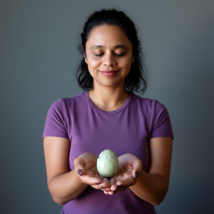 Serpentine Egg Kundalini Rising Green Stone