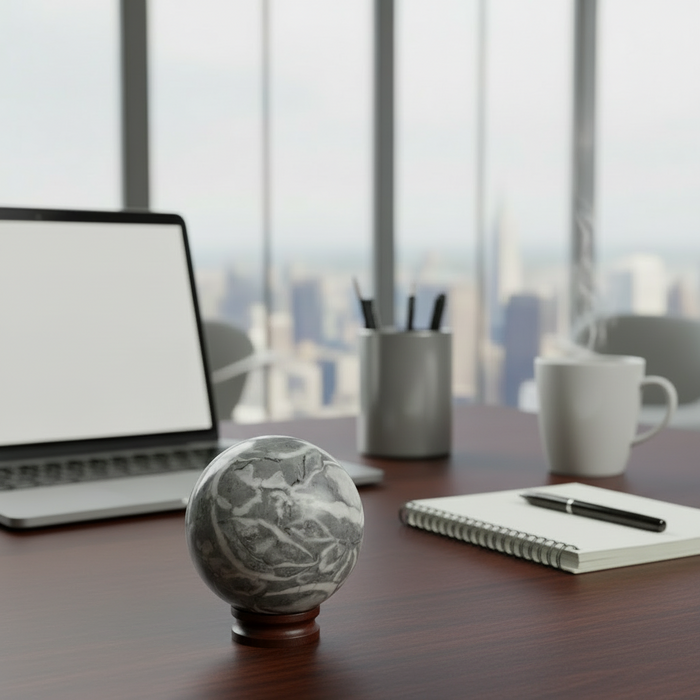 Brachiopod Fossil Sphere Limestone Crystal Ball