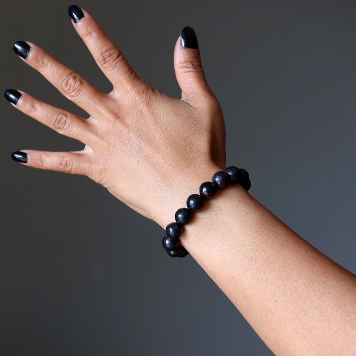 10mm shungite beaded bracelet
