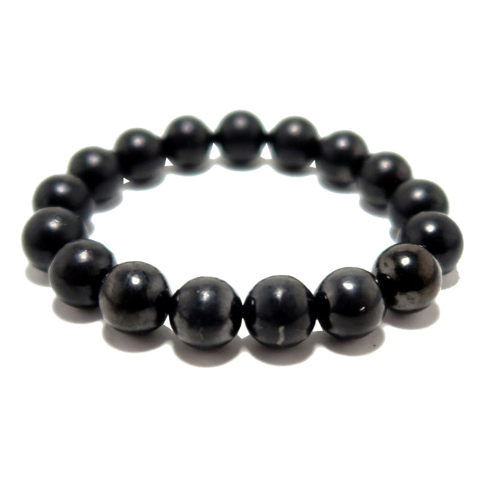 10mm shungite beaded bracelet