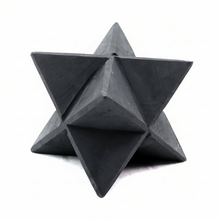 Shungite Merkaba Black Natural Sacred Geometry Gemstone