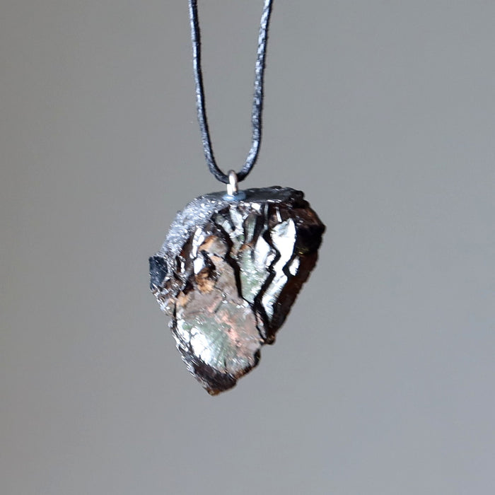 raw elite shungite stone necklace