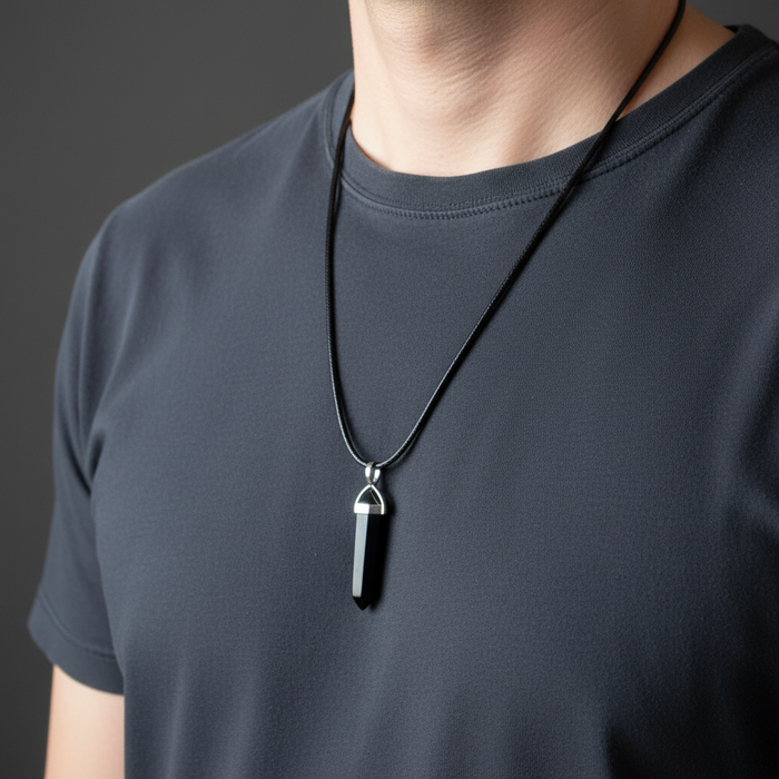 Shungite Pendant Point My Personal Guardian Silver