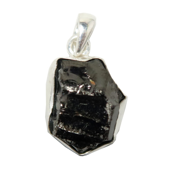 Silver pendant with a black Elite Shungite crystal 