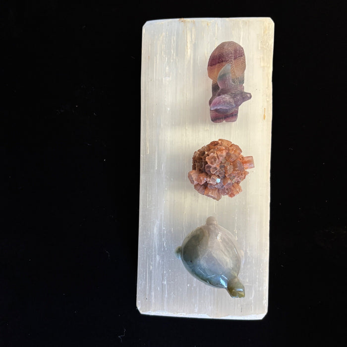 Selenite Brick White Charger Display Crystal Cleansing Stone
