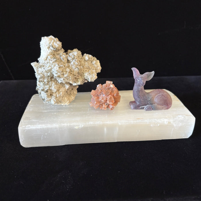Selenite Brick White Charger Display Crystal Cleansing Stone
