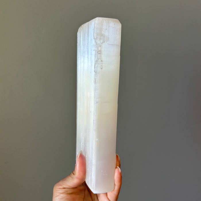Selenite Brick White Charger Display Crystal Cleansing Stone