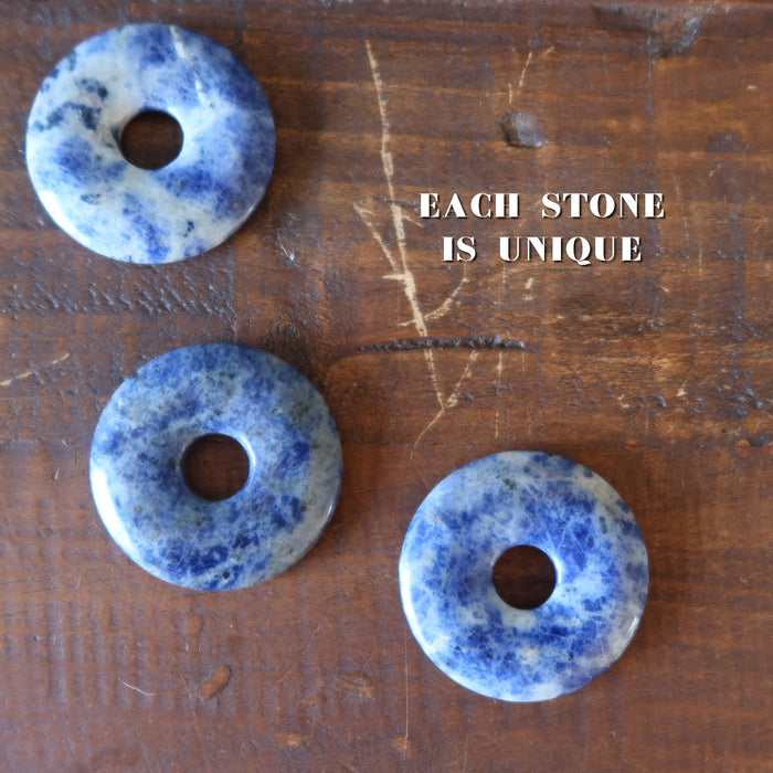 Sodalite Gemstone Donut Blue Thinker's Crystal