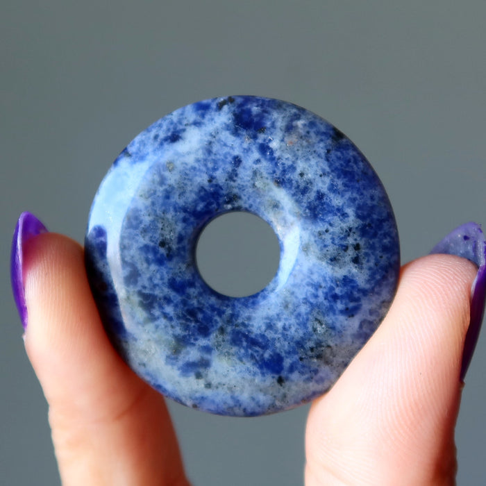 Sodalite Gemstone Donut Blue Thinker's Crystal