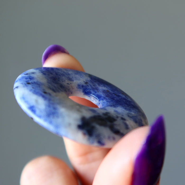 Sodalite Gemstone Donut Blue Thinker's Crystal