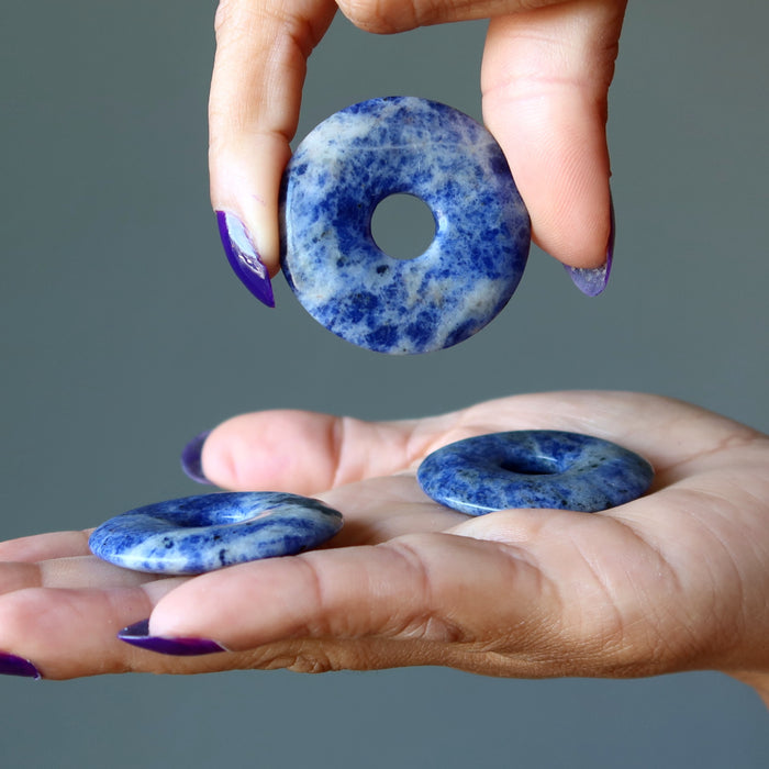 Sodalite Gemstone Donut Blue Thinker's Crystal