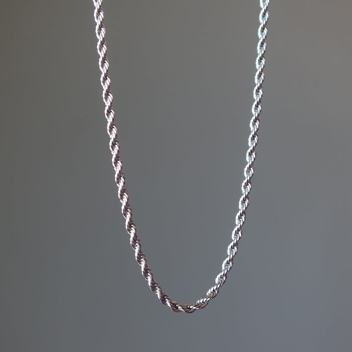 Sterling Silver Chain Necklace Sparkling Rope of Joy