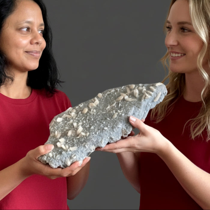 Stilbite Cluster Inner Peace Pink Gray Chalcedony 12 Inch