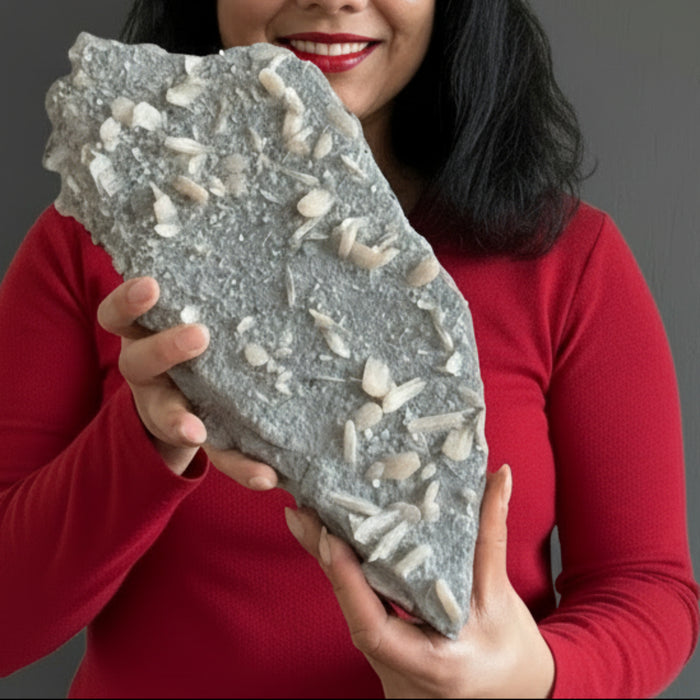 Stilbite Cluster Inner Peace Pink Gray Chalcedony 12 Inch